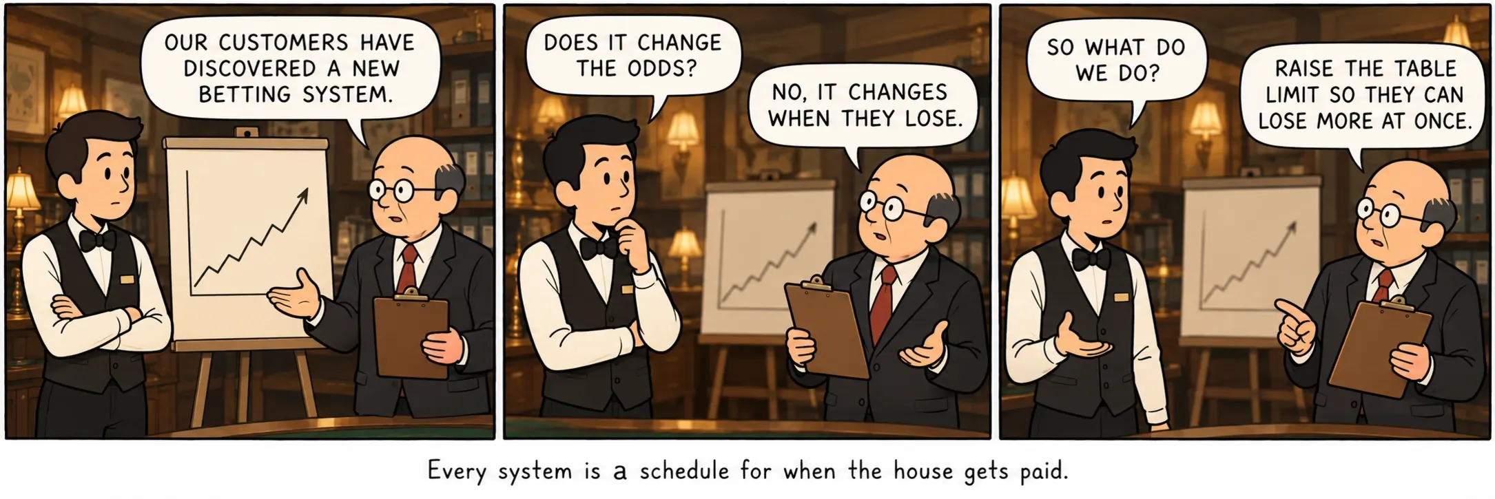 ระบบทุกระบบคือตารางเวลาว่าเจ้ามือจะได้เงินเมื่อไร